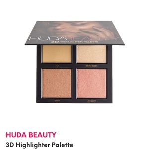 3D Cream and Powder Highlighter Palette HUDA BEAUTY IN PINK SANDS
